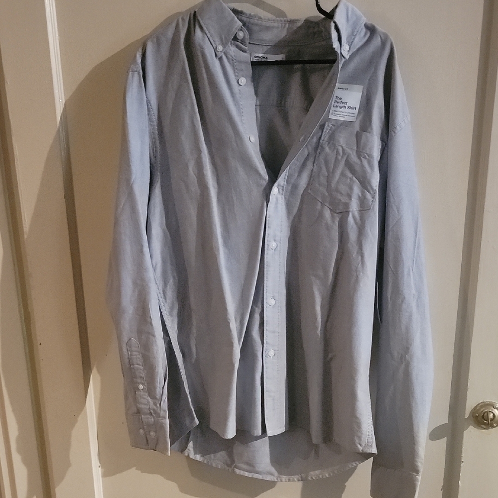 Sonoma Light Blue Casual Button Down Shirt